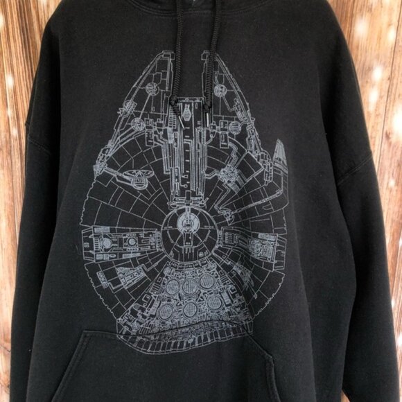Star Wars Millennium Falcon Outline Hoodie - Picture 5 of 6